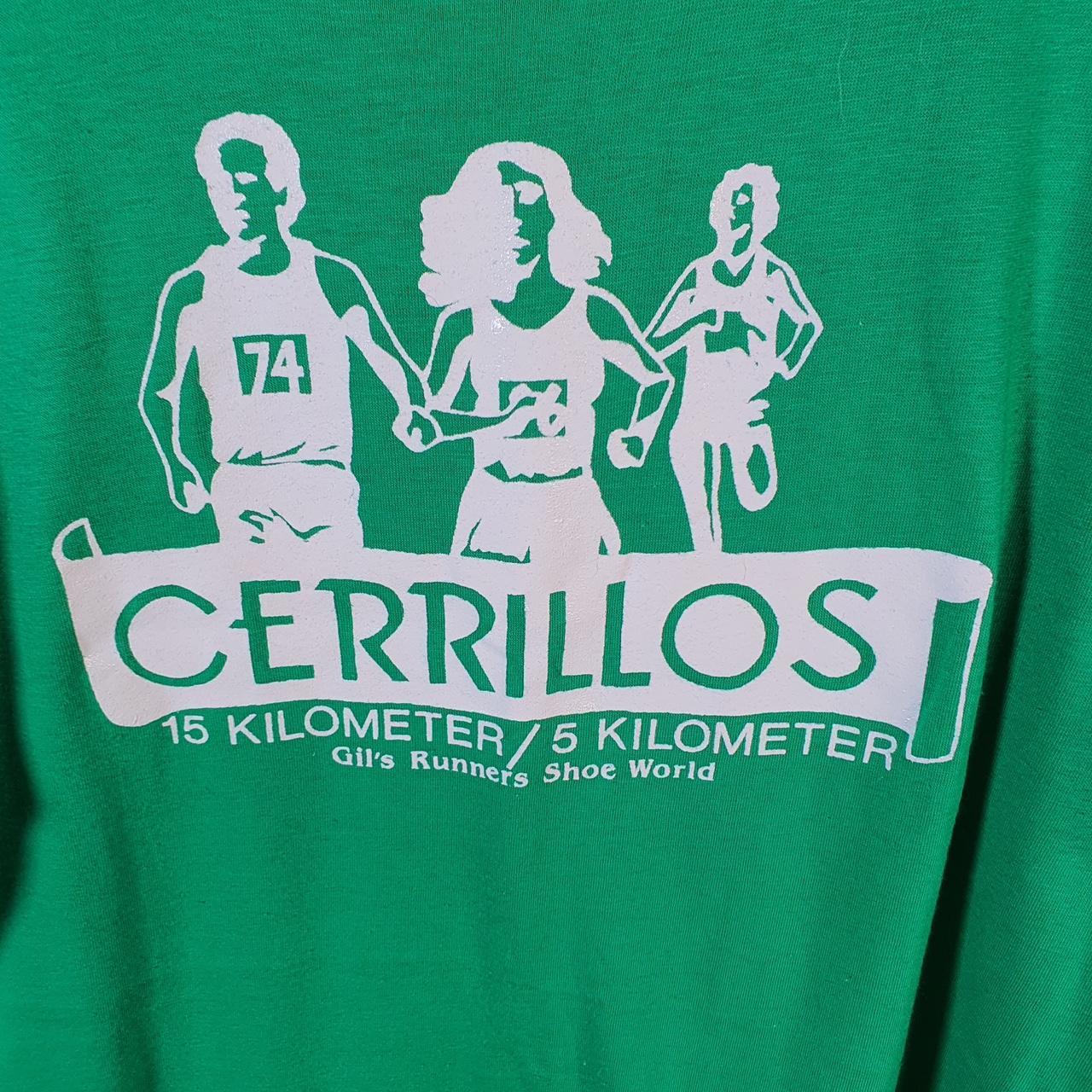 Vintage Hanes Carrillo’s 5km Gils Runners USA Single Stitch T Shirt Men’s Medium Green