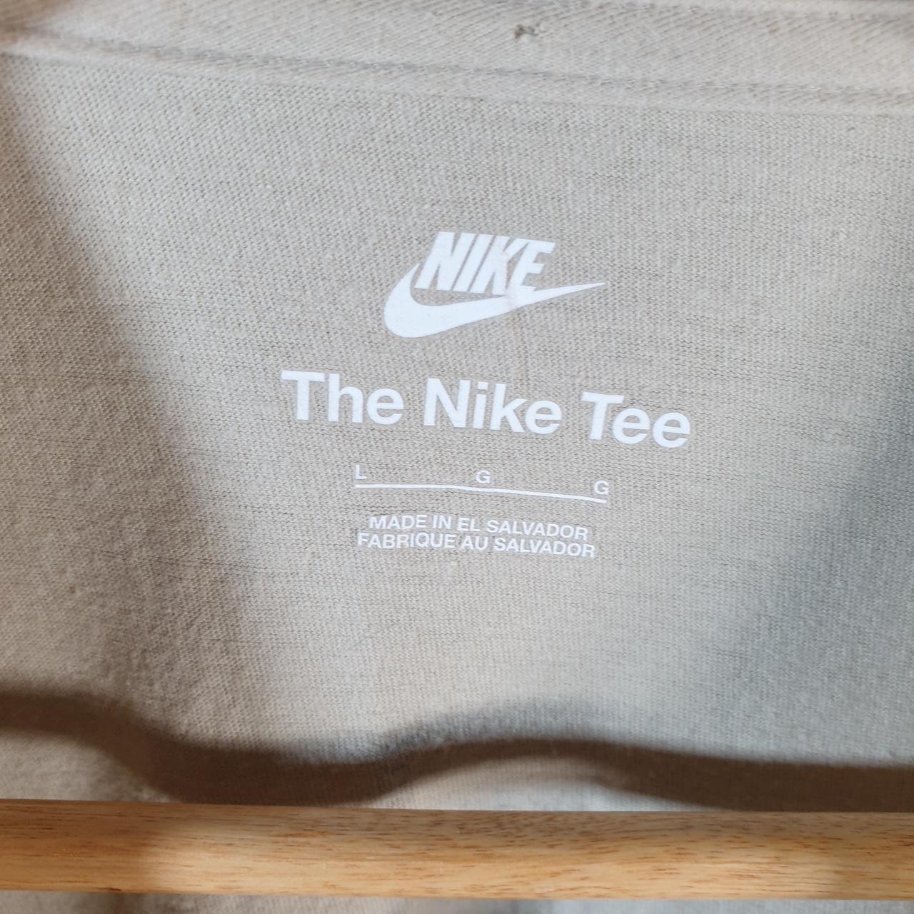 Vintage Nike Spellout All Over Print T Shirt Men’s Large Brown Logo Swoosh Athletic