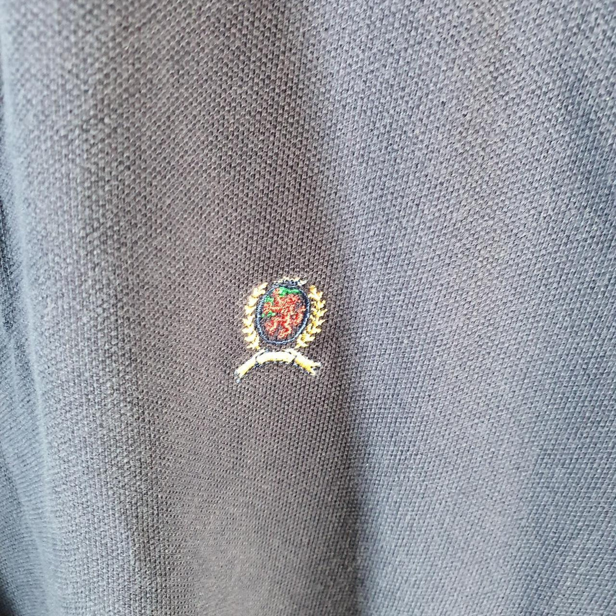 Vintage Tommy Hilfiger Polo Shirt Men’s 2XL Navy Blue Classic Fit Embroidered Logo