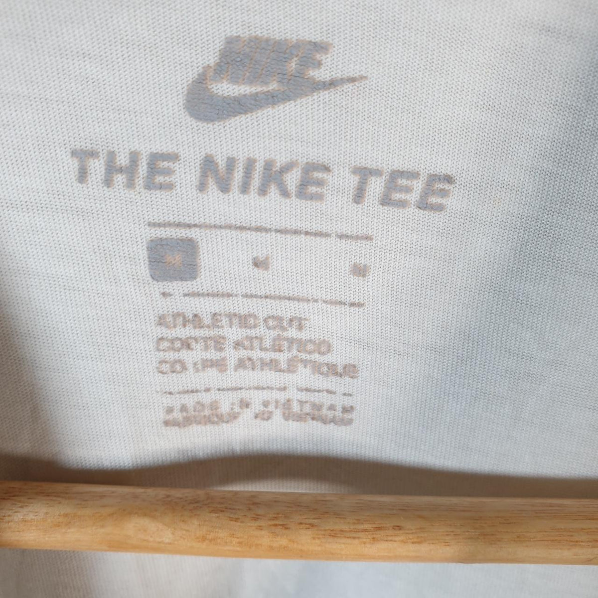 Vintage Nike Club Spellout T Shirt Mens Medium White Logo Swoosh Athletic