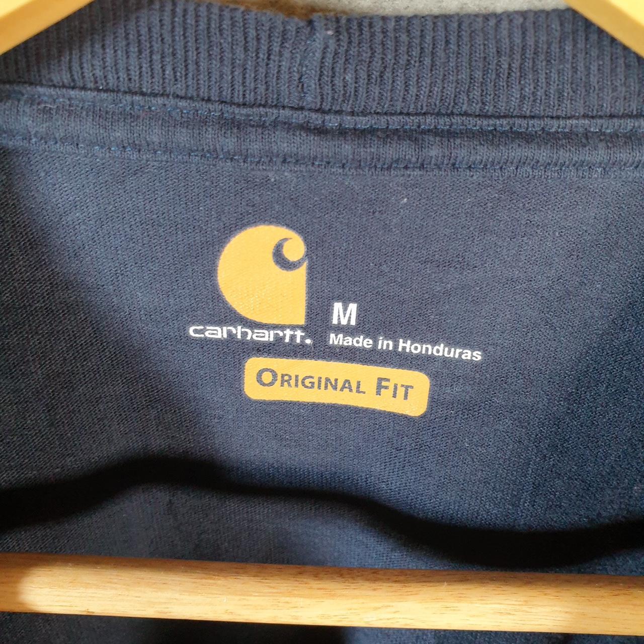 Vintage Carhartt Pocket T Shirt Men’s Medium Blue Workwear Chore Utility Original Fit C9331