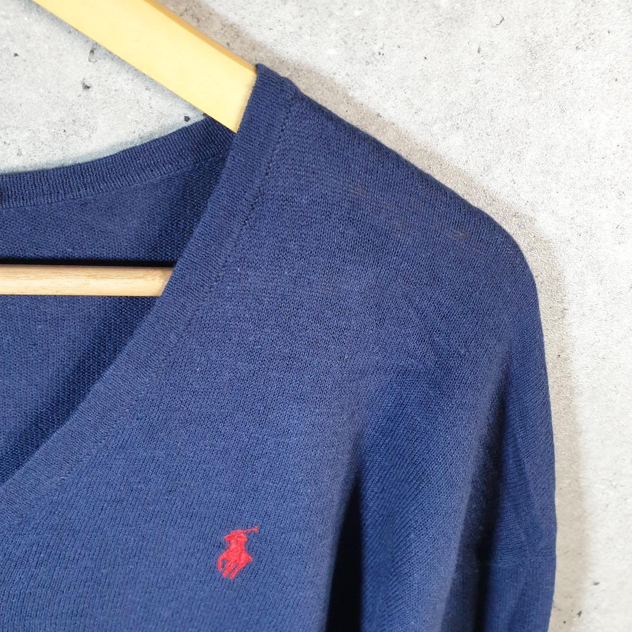 Vintage Ralph Lauren Polo Sweatshirt Men’s Large Navy Blue Cotton Pullover Pony