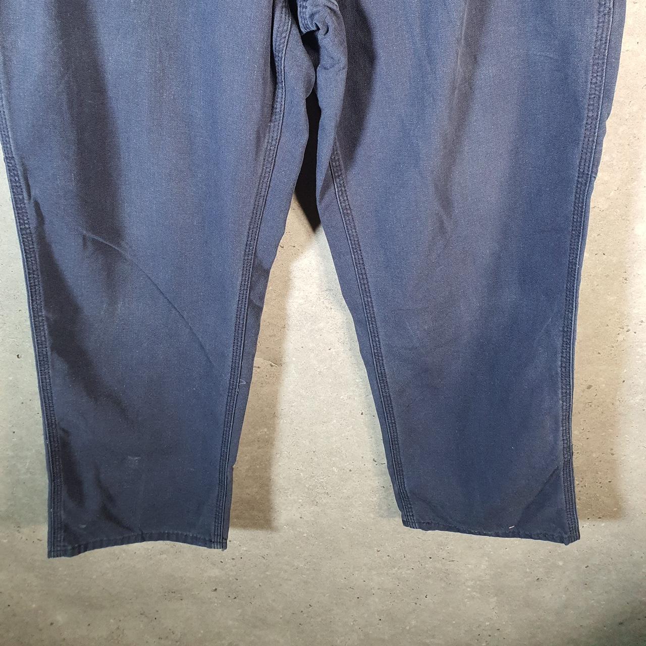 Vintage Carhartt Carpenter Trousers Mens W36 L30 Navy Blue Dungaree Fit Workwear USA