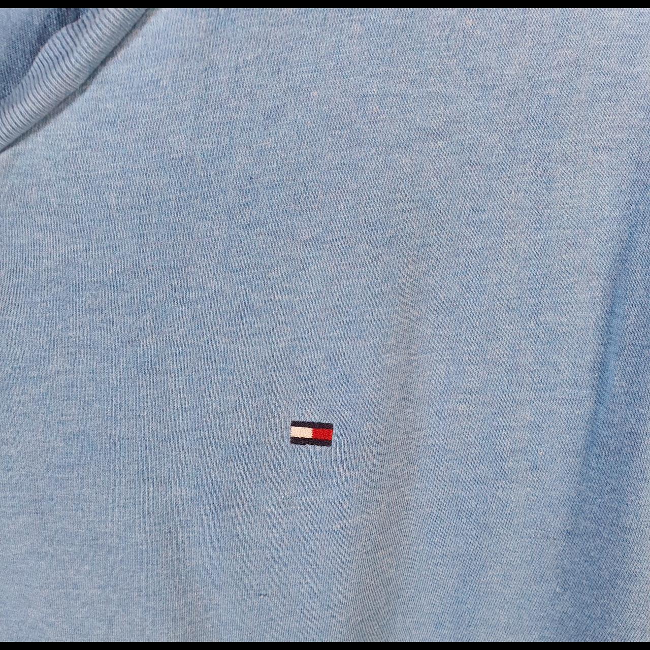 Vintage Tommy Hilfiger T Shirt Men’s Large Blue Classic Fit Embroidered Logo