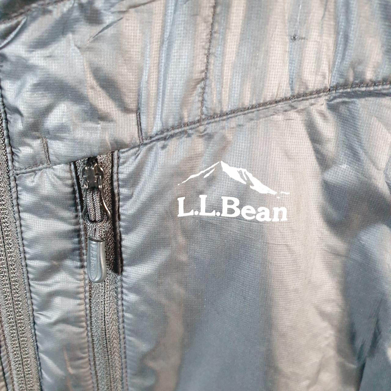 Vintage L.L. Bean Primaloft Puffer Jacket Mens Large Blaxk Waterproof Shell