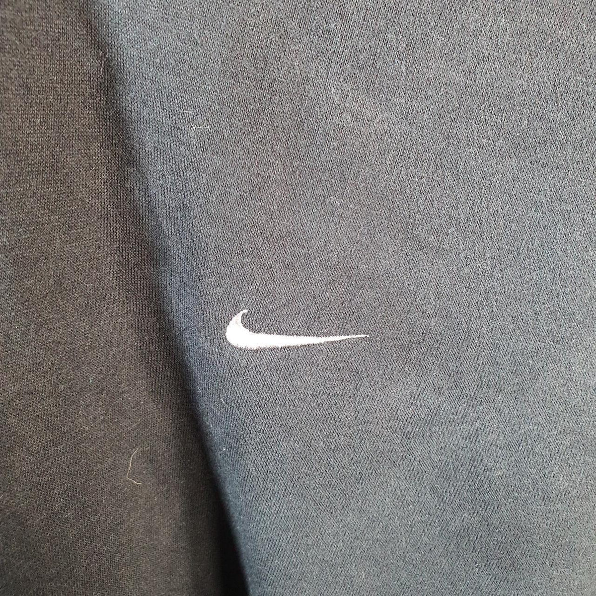 Vintage Nike 90s Embroidered Hoodie Mens 2XL Black Single Swoosh Y2K Pullover Logo