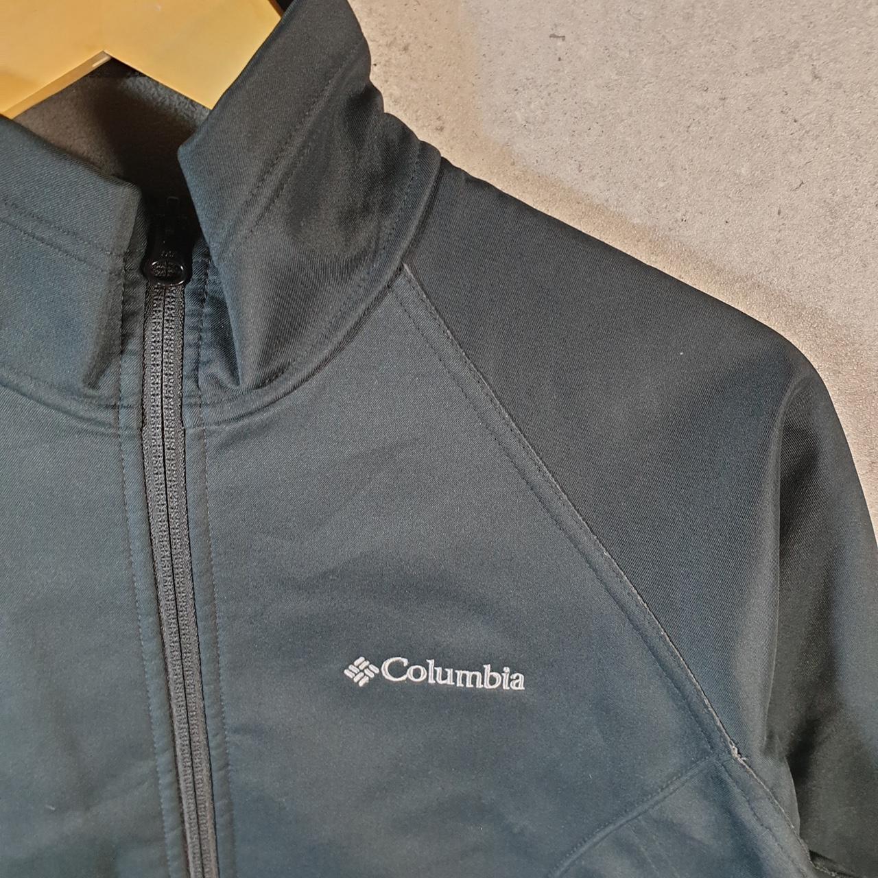 Vintage Columbia Windbreaker Track Jacket Womens Medium Black USA Athletic