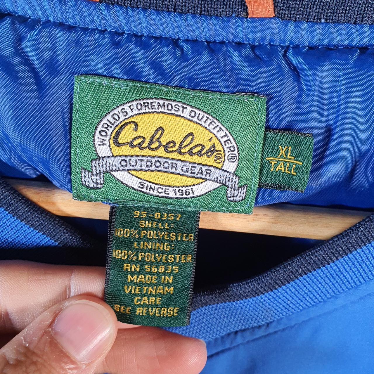 Vintage Cabelas Golf Shell Track Jumper Jacket Mens XL  Tall Blue Pullover