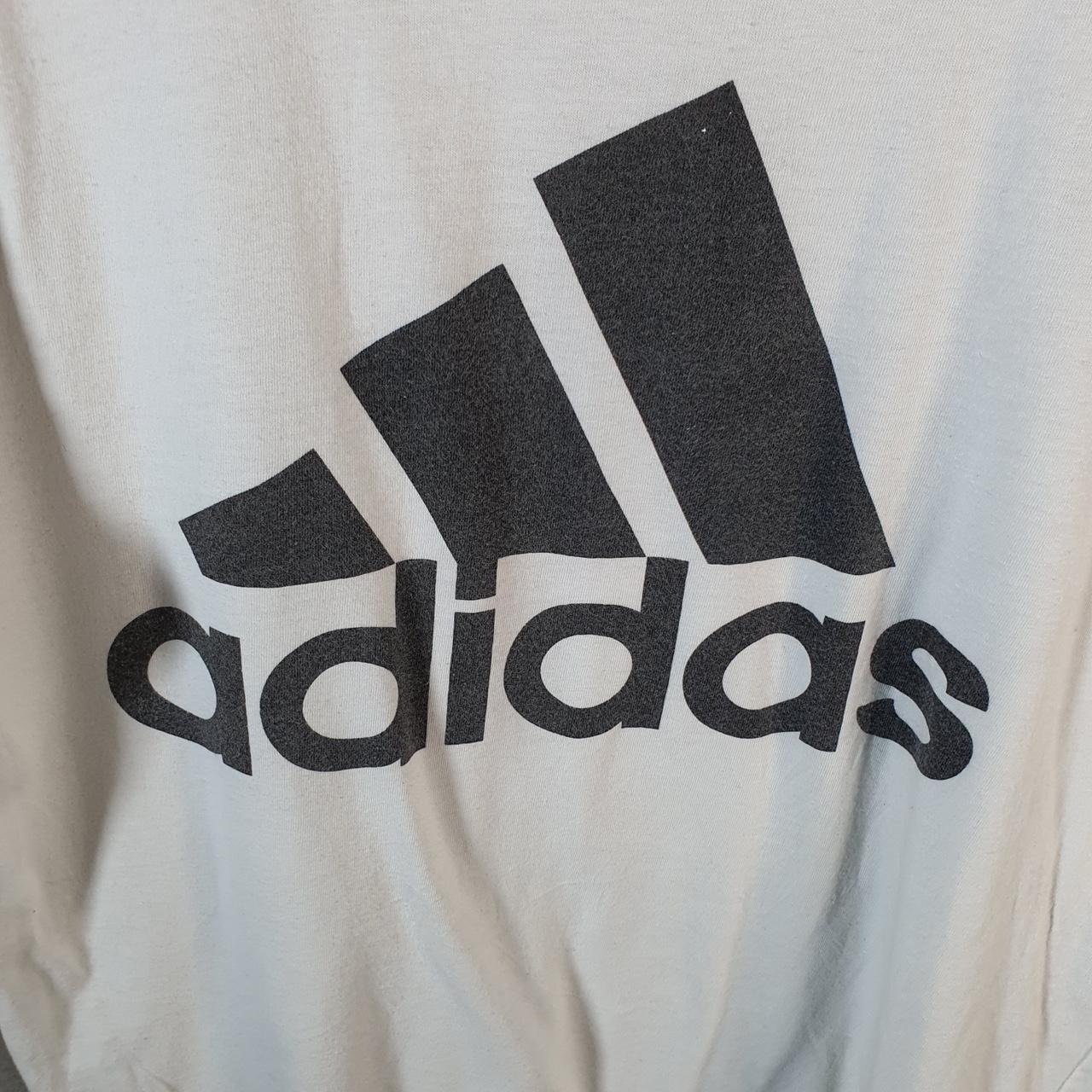 Vintage Adidas Spellout Golf T Shirt Men’s Medium White Three Stripes Logo
