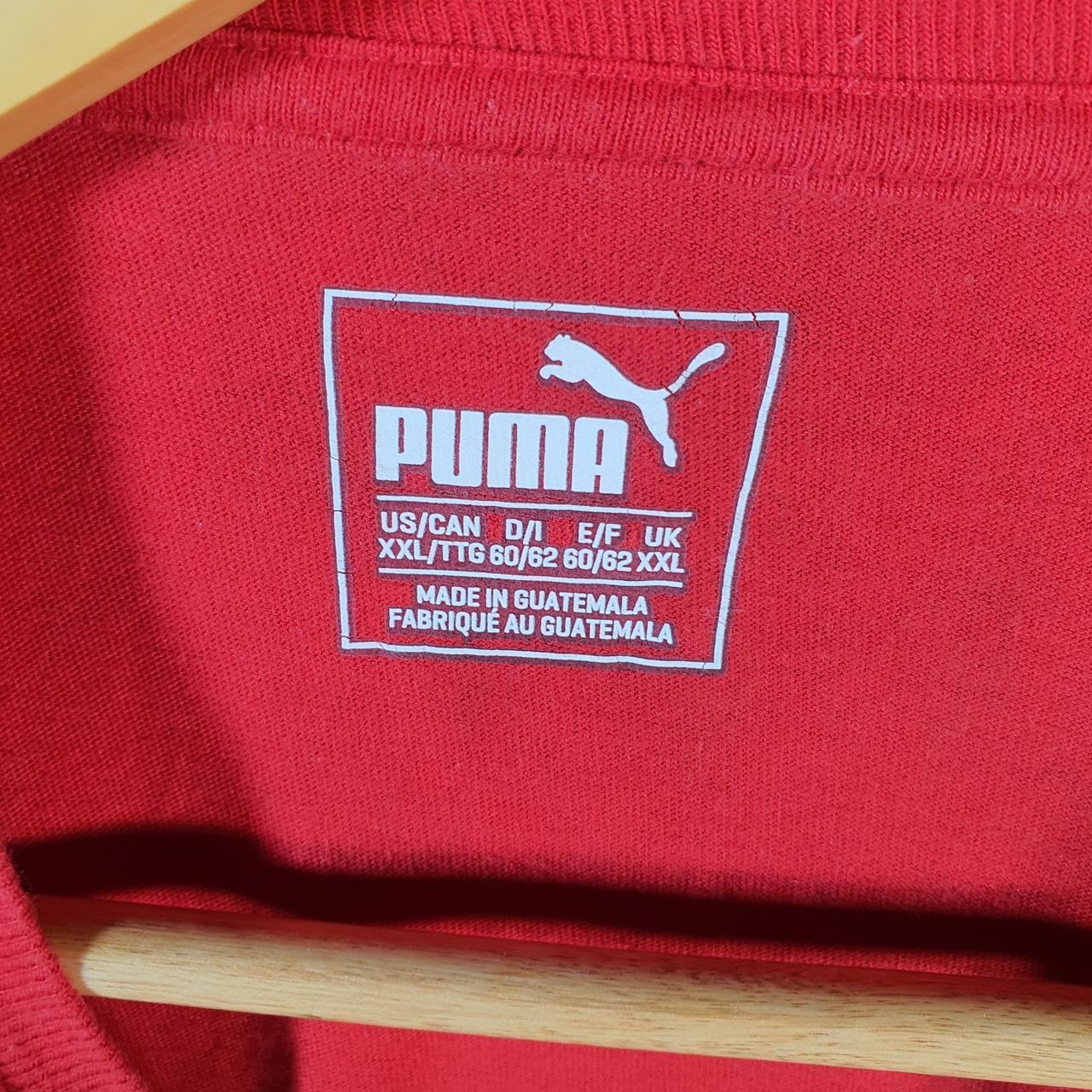 Vintage Puma Spellout T Shirt Men’s 2XL Red Logo Athletic Casual