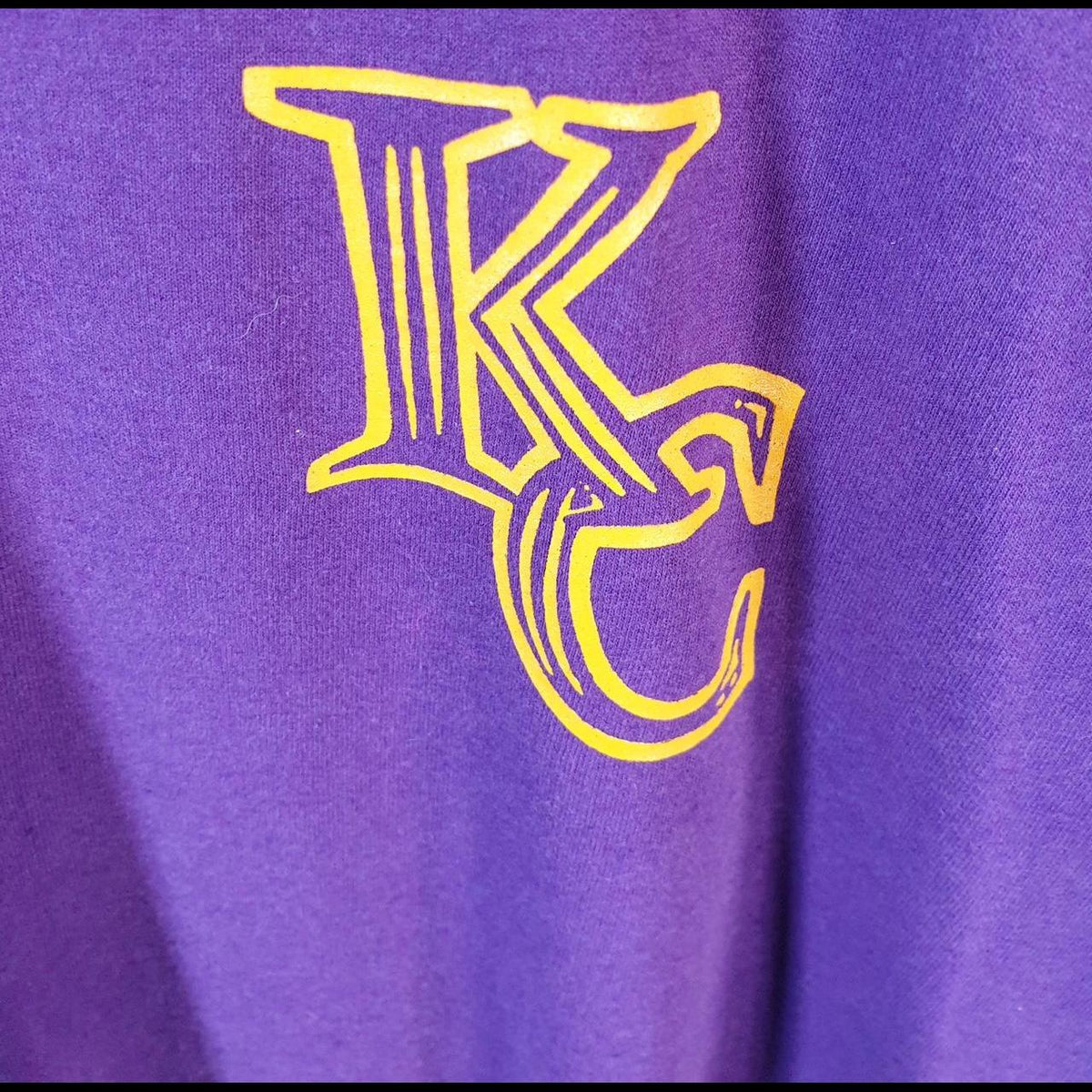 Vintage Fruit of the Loom KC Broncos USA 90s Single Stitch T Shirt Men’s large Purple C8364