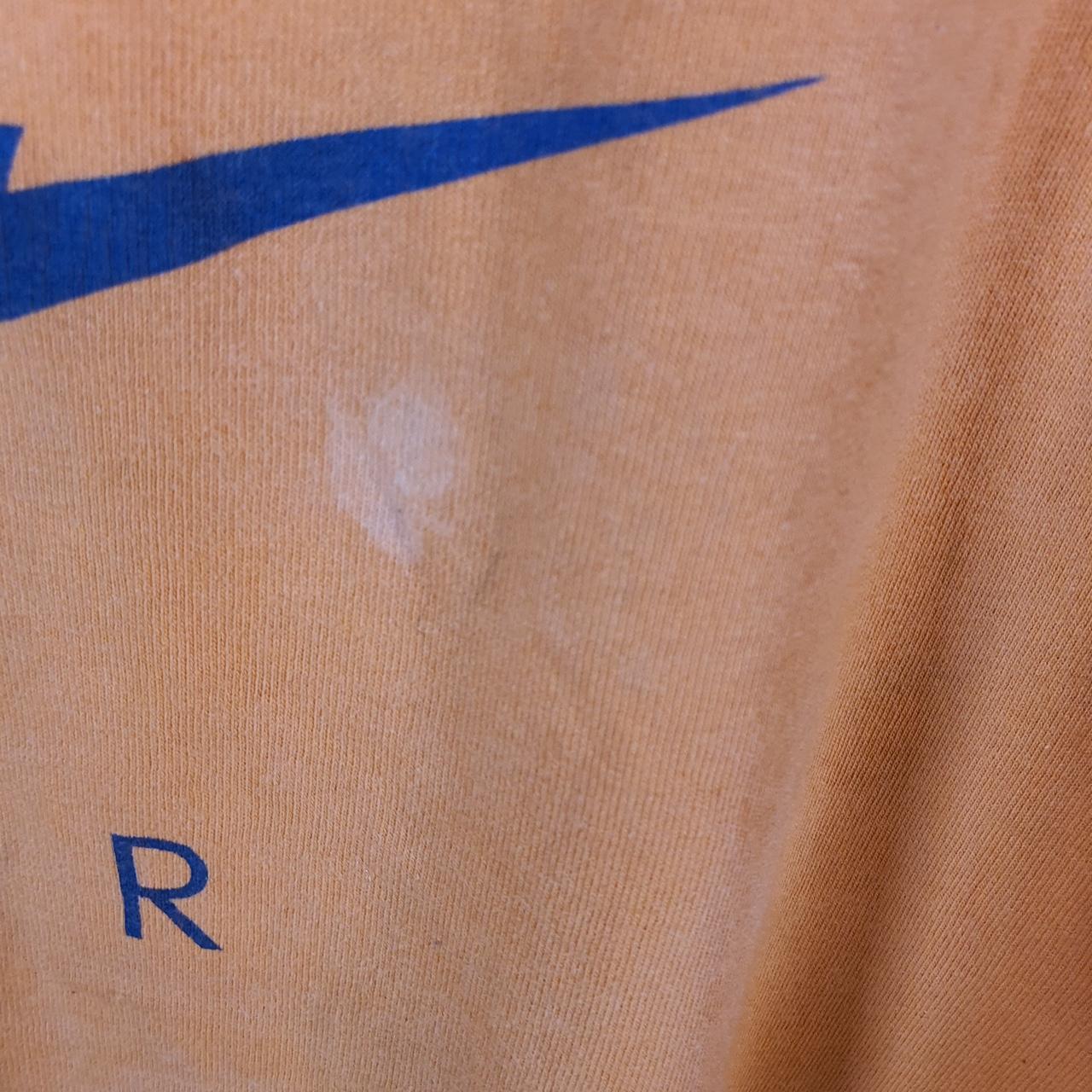 Vintage Nike Air Graphic Spellout T Shirt Men’s XL Orange Swoosh Athletic