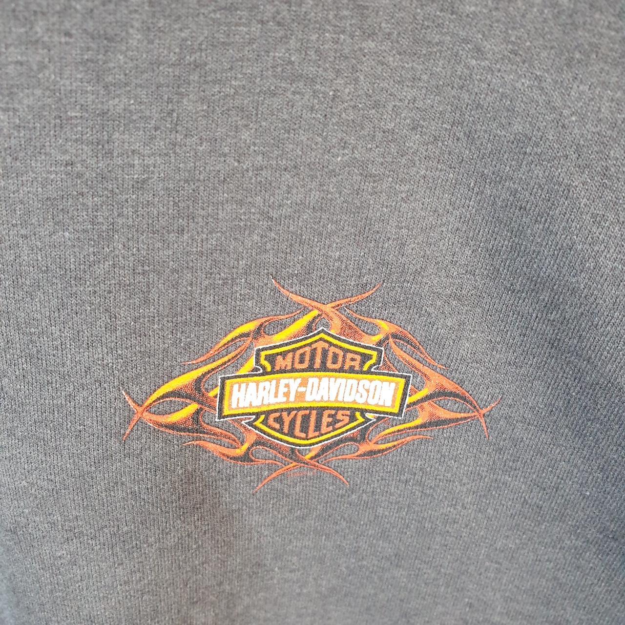 Vintage Harley Davidson 1/4 Zip Sweatshurt Pullover Mens XL Grey Embroidered Motorcycle USA