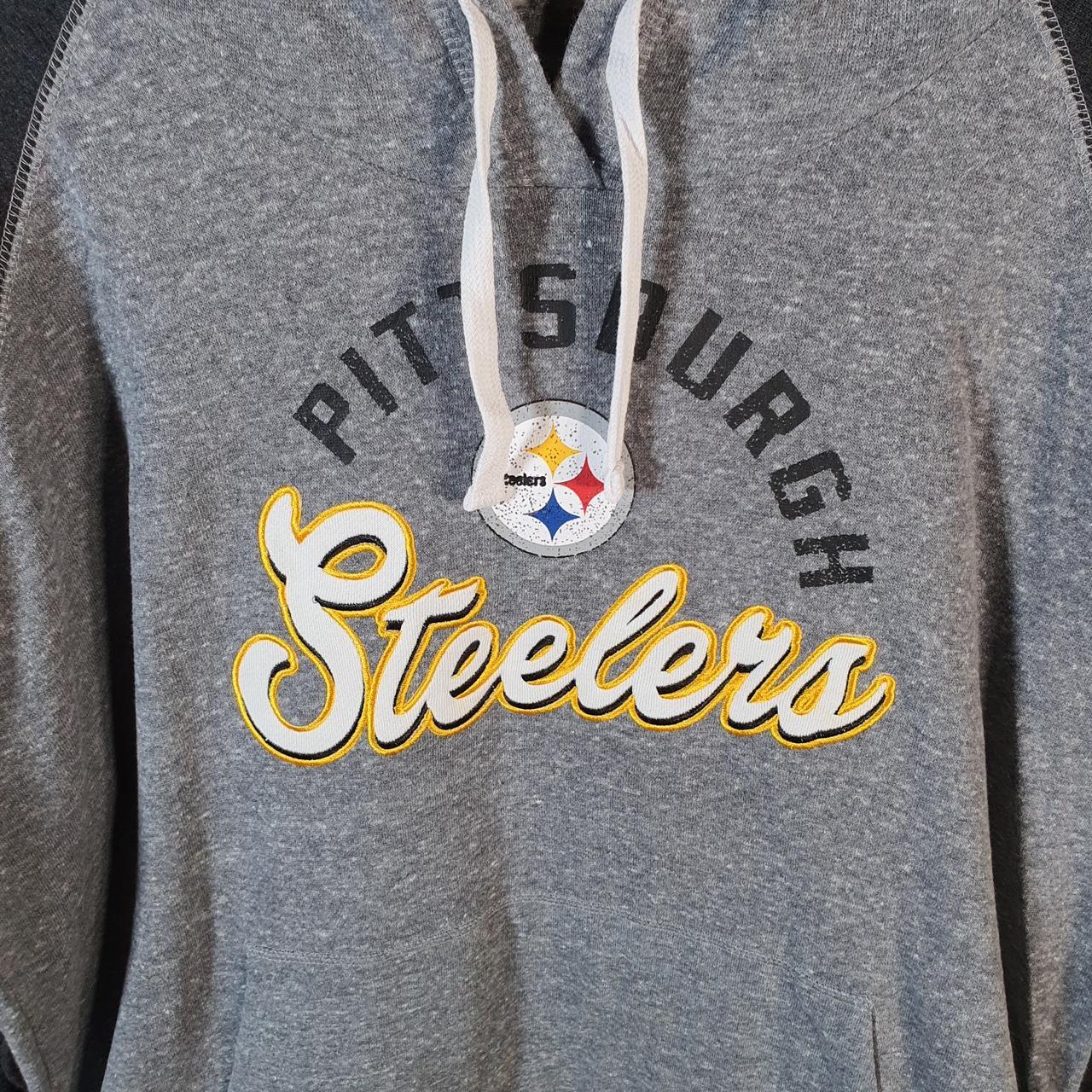 Vintage NFL Pittsburgh Steelers Hoodie Womens XL Grwy Pullover USA Pro Sport