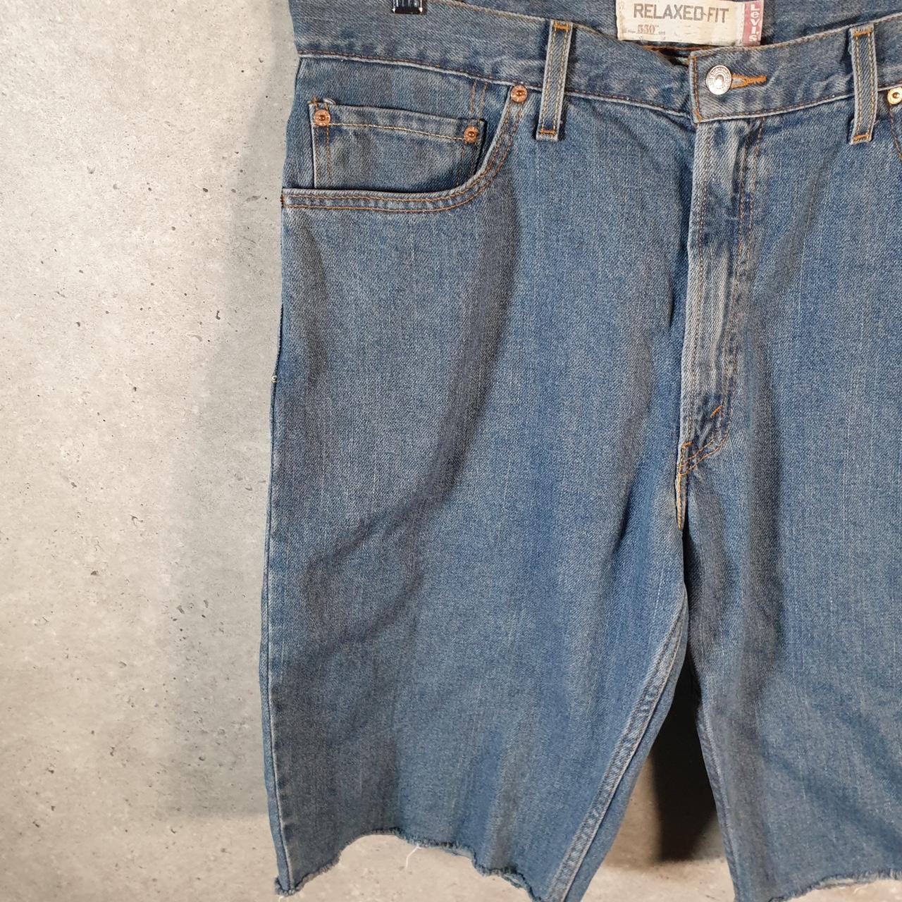 Vintage Levi’s 550 Baggy Shorts Jorts Cargo Mens W38 Blue Relaxed Denim