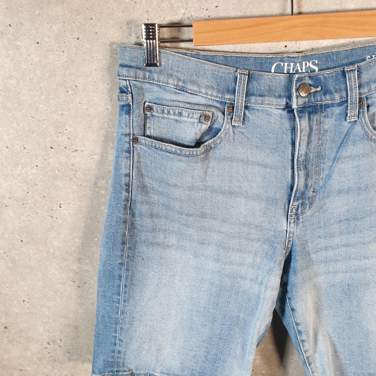 Vintage Chaps Ralph Lauren Baggy Shorts Jorts Cargo Mens W32 Blue Relaxed Denim