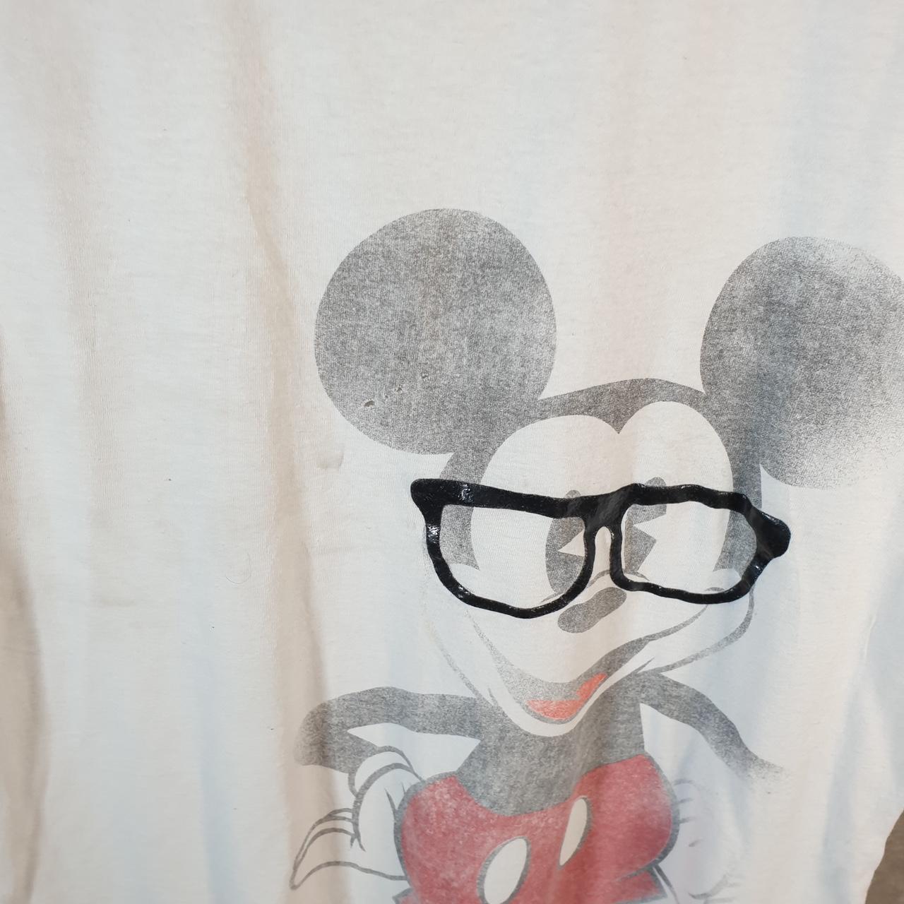 Vintage Disney Land Mickey Mouse T Shirt Men’s Large White Graphic Cartoon