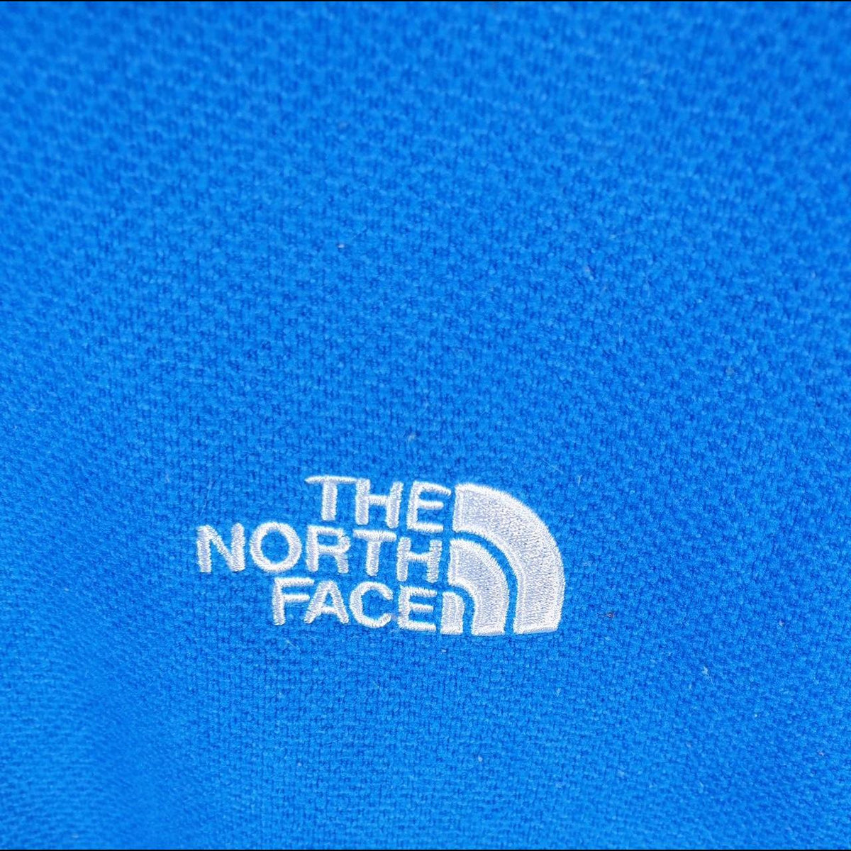 Vintage The North Face TNF Teddy Fleece Sweatshirt Mens Large 1/4 Zip Blue Logo Winter