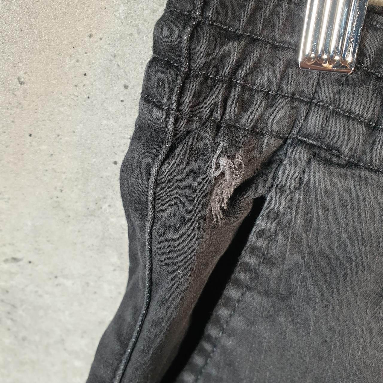 Vintage U.S. Polo Assn. Chino Shorts Jorts Cargo Mens Medium Black Baggy Cotton