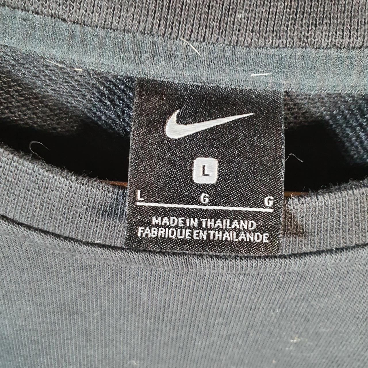 Vintage Nike Cropped Centre Swoosh Sweatshirt Womens Large Black Y2K Pullover