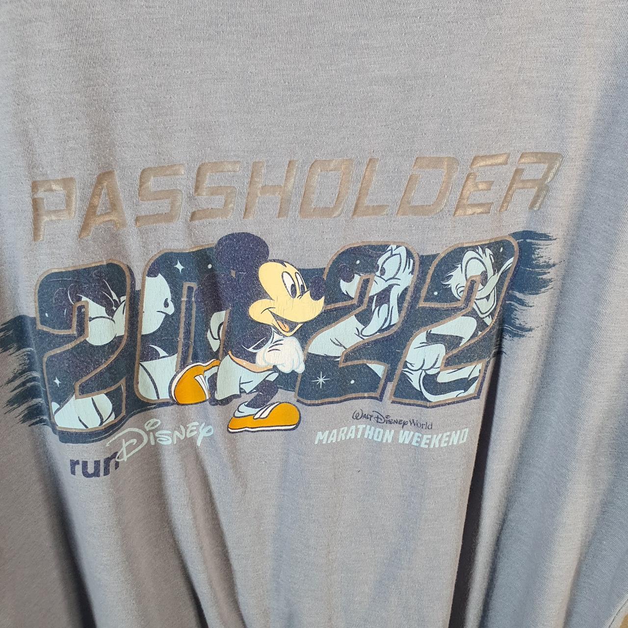 Vintage Disney Land Mickey Mouse 2022 Passholder T Shirt Men’s Large Blue Logo Cartoon