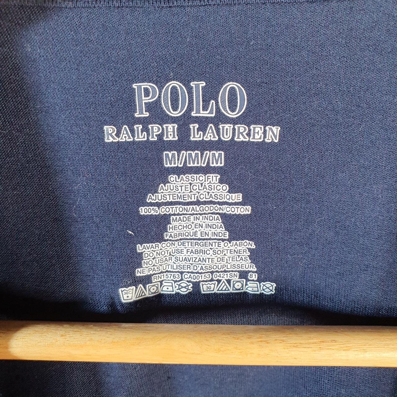 Vintage Ralph Lauren Polo Sport T Shirt Men’s Medium Blue Classic Fit Embroidered Pony C8665