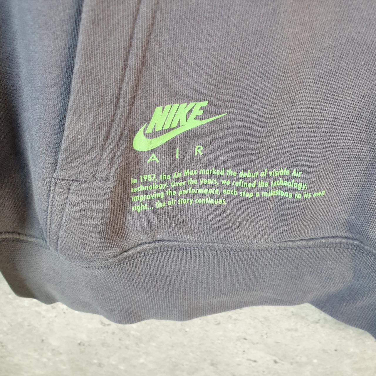Vintage Nike Air Spellout Hoodie Womens Medium Grey Swoosh Y2K Pullover