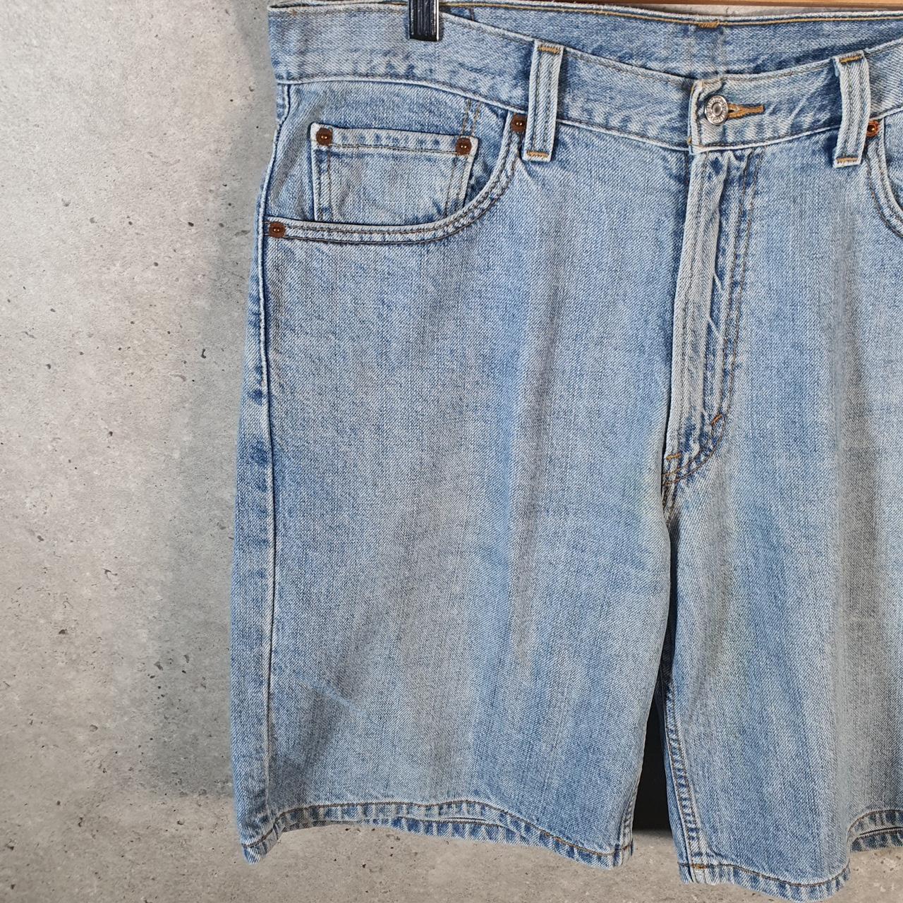 Vintage Levi’s 550 Baggy Shorts Jorts Cargo Mens W36 Blue Relaxed Denim