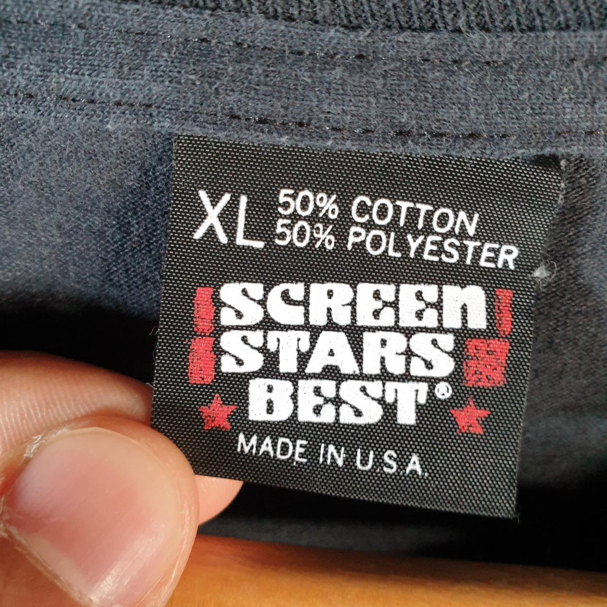 Vintage Screen Stars Desert Storm US Troops 90s USA Single Stitch T Shirt Men’s XL Black C8065