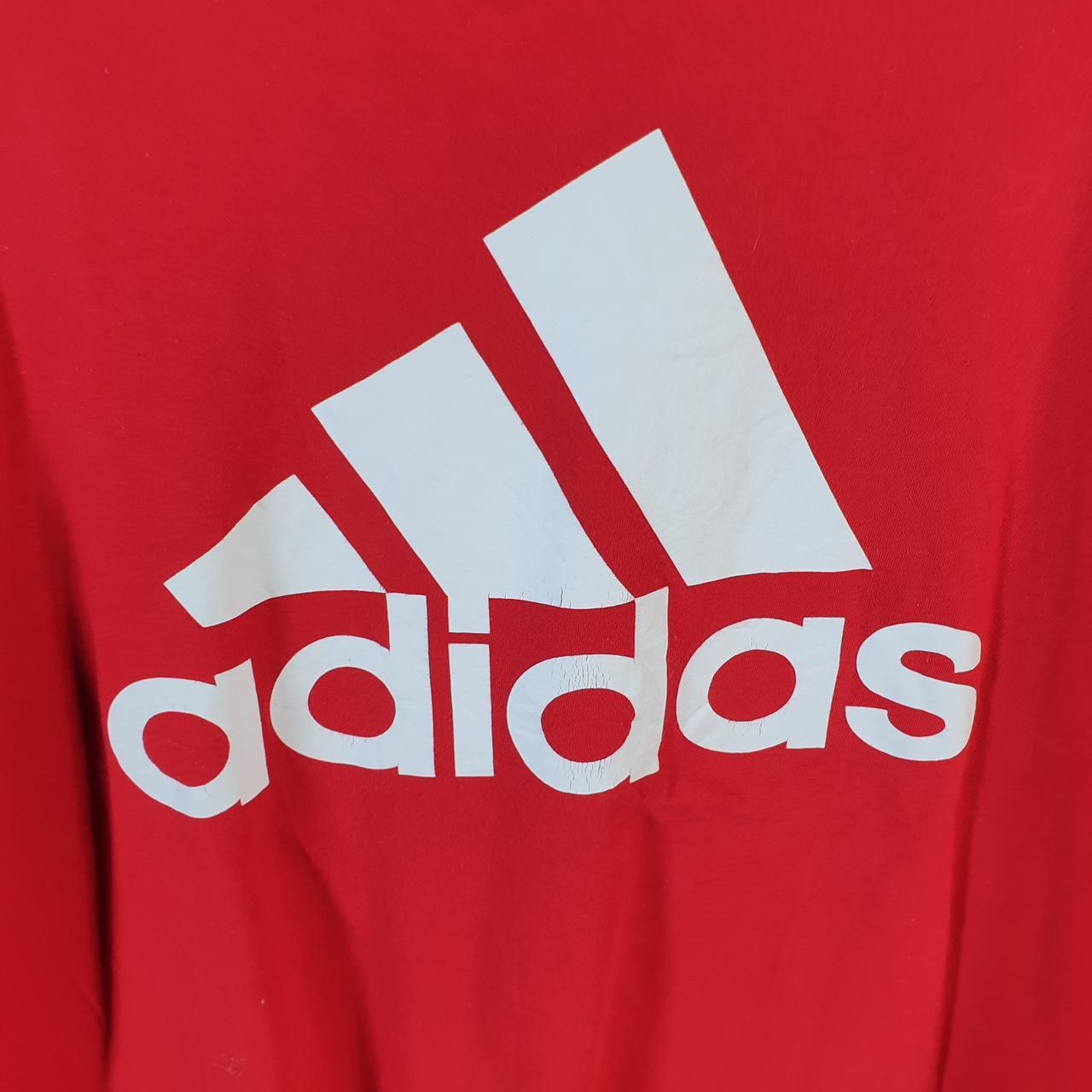 Vintage Adidas Go To Tee T Shirt Men’s Large Graphic Red Three Stripes Logo Athletic