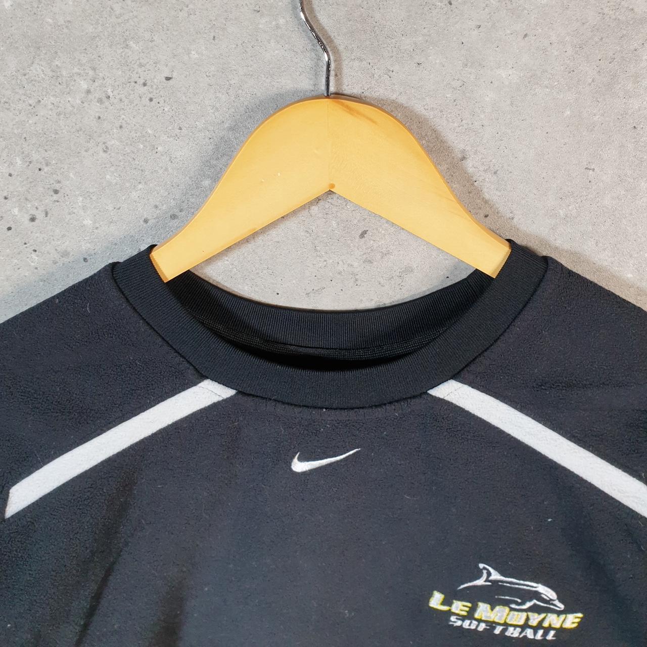 Vintage Nike Therma Fit Embroidered Sweatshirt Fleece Men’s Small Black Swoosh Pullover