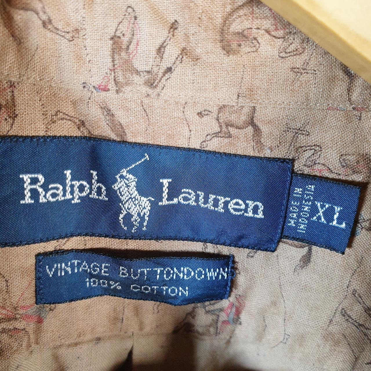 Vintage Ralph Lauren Button Down Shirt Men’s XL Brown Cotton