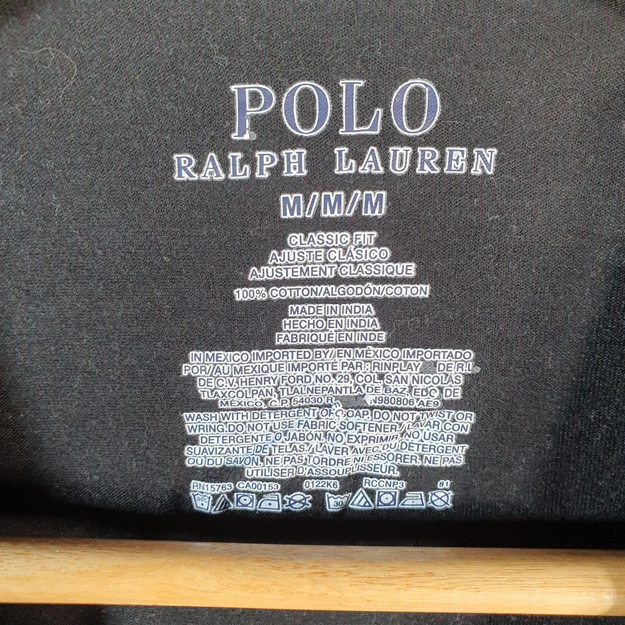 Vintage Ralph Lauren Polo Sport T Shirt Men’s Medium Black  Classic Fit Embroidered Pony C8716