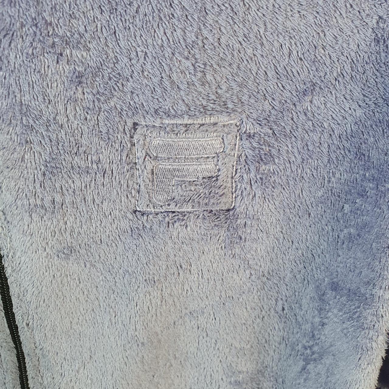 Vintage Fila Full Zip Fleece Sweatshirt Womens Small Purple Teddy Logo