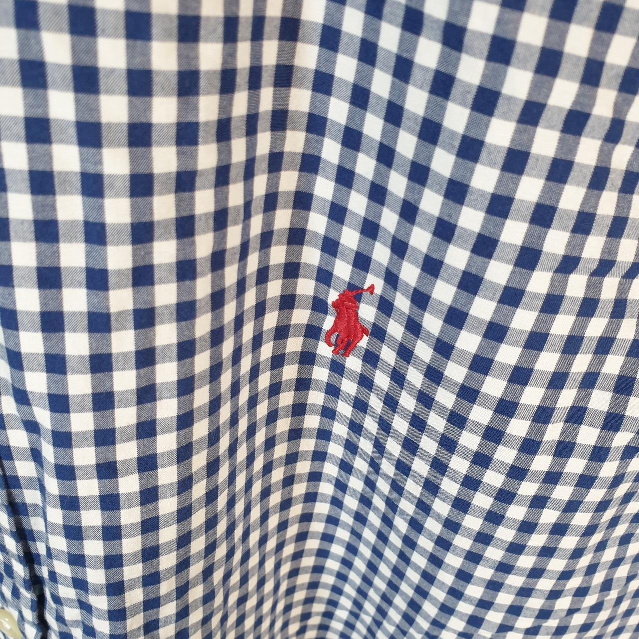 Vintage Ralph Lauren Button Down Shirt Men’s 2XL Blue Custom Fit Cotton Pony