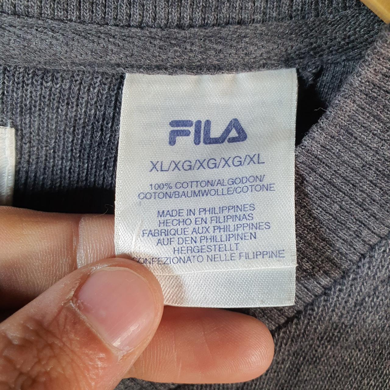 Vintage Fila 1/4 Button Knit Sweater Men’s XL Grey Y2K Pullover Casual