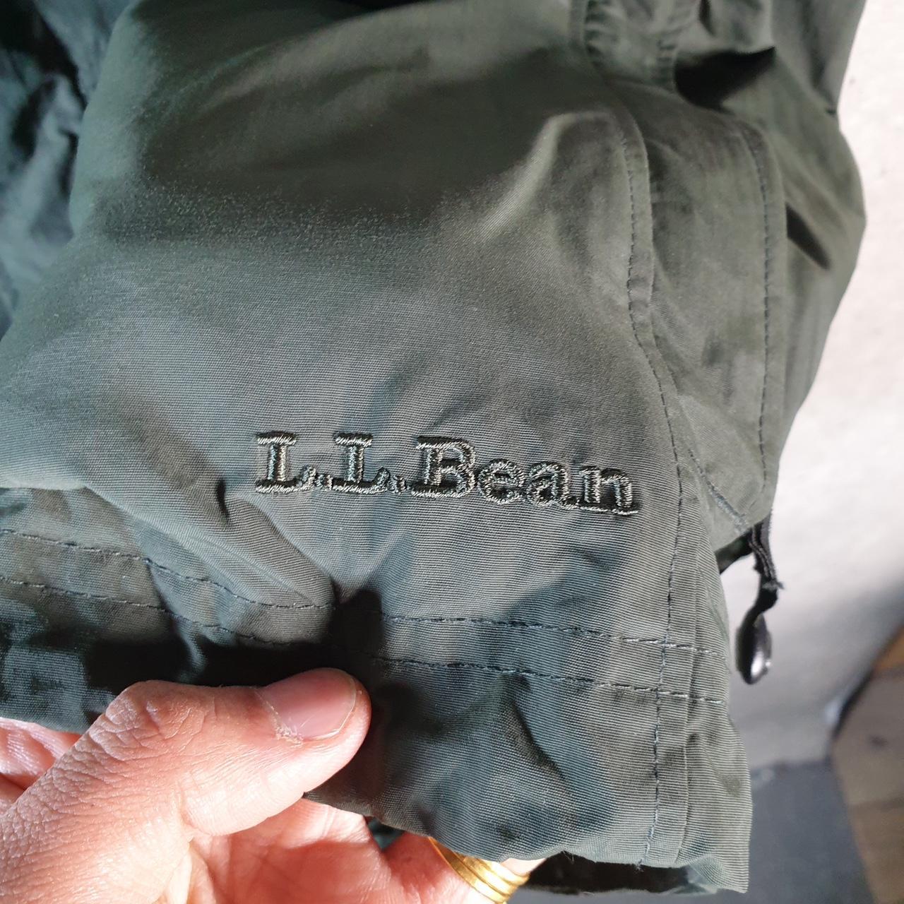 Vintage L.L. Bean Outdoors Nylon Jacket Mens XL Khaki Green Waterproof Hooded