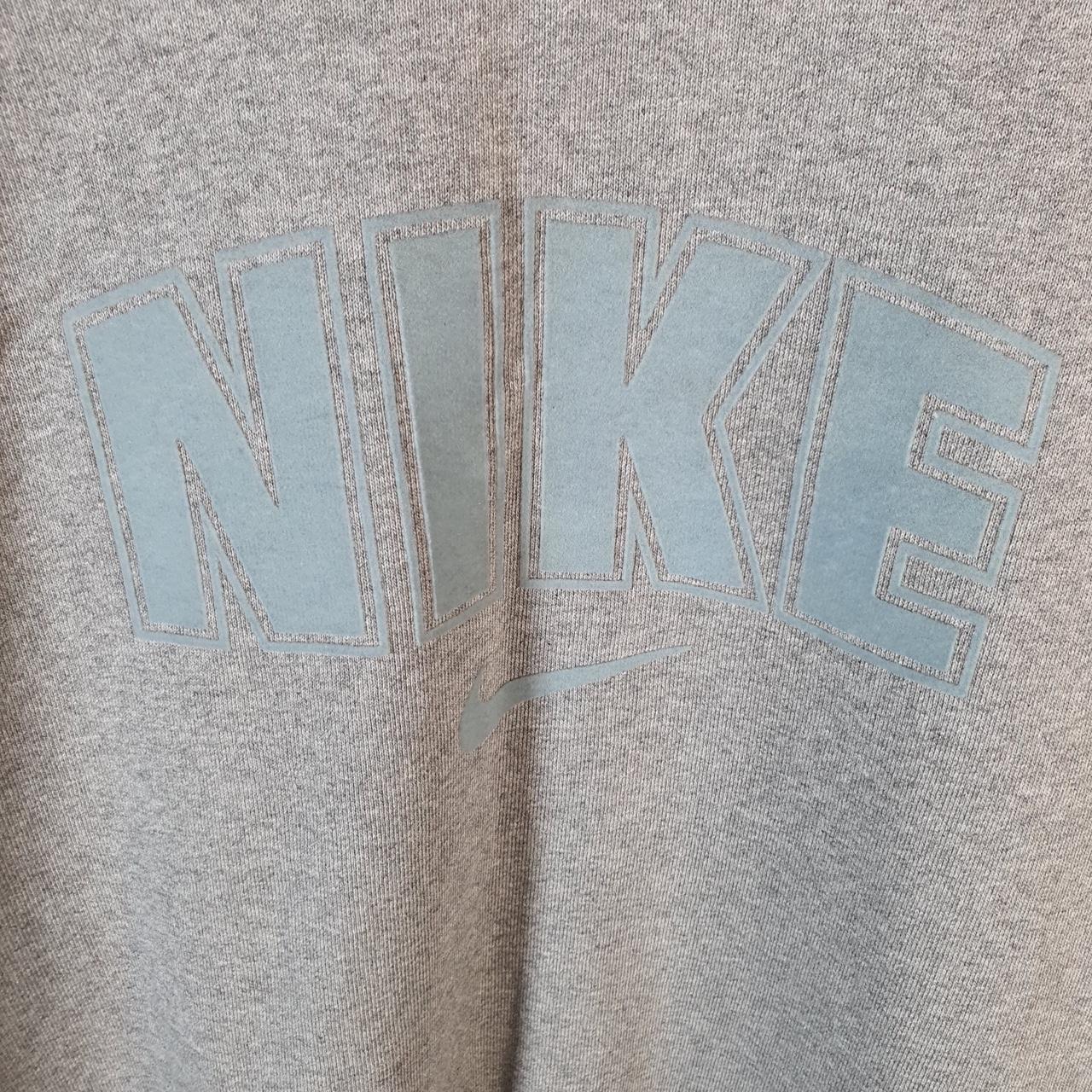 Vintage Nike Spellout Sweatshirt Men’s Large Grey Swoosh Y2K Pullover Logo