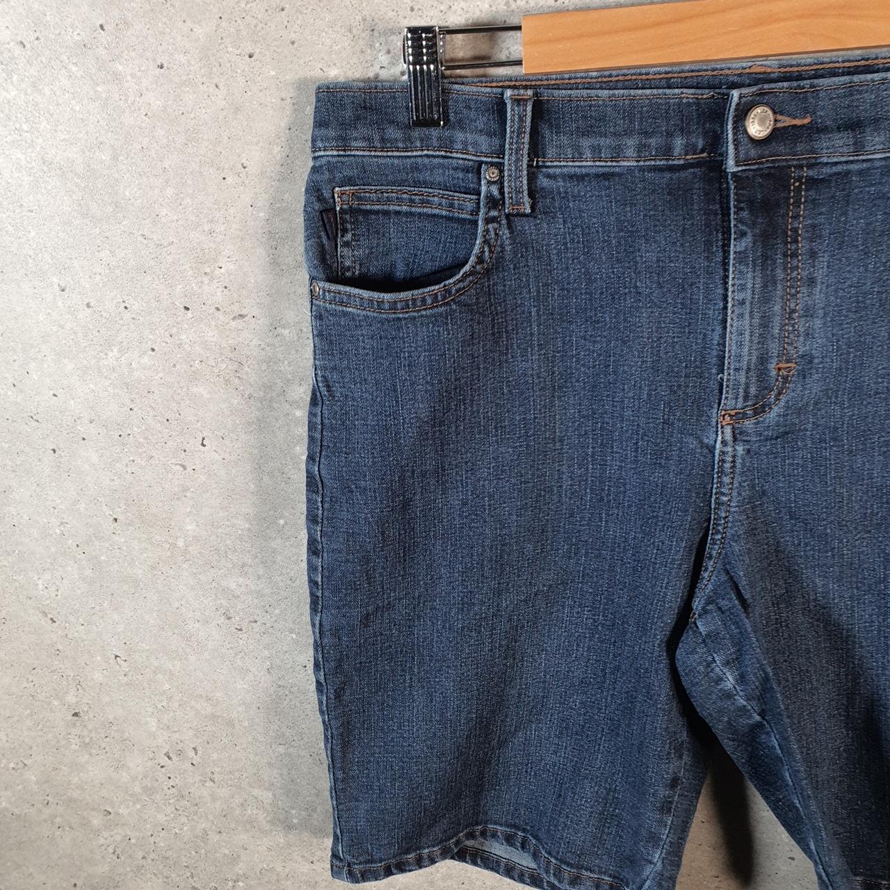 Vintage Lee Low Rise Baggy Shorts Jorts Cargo Womens W32 Blue Relaxed Denim A4547