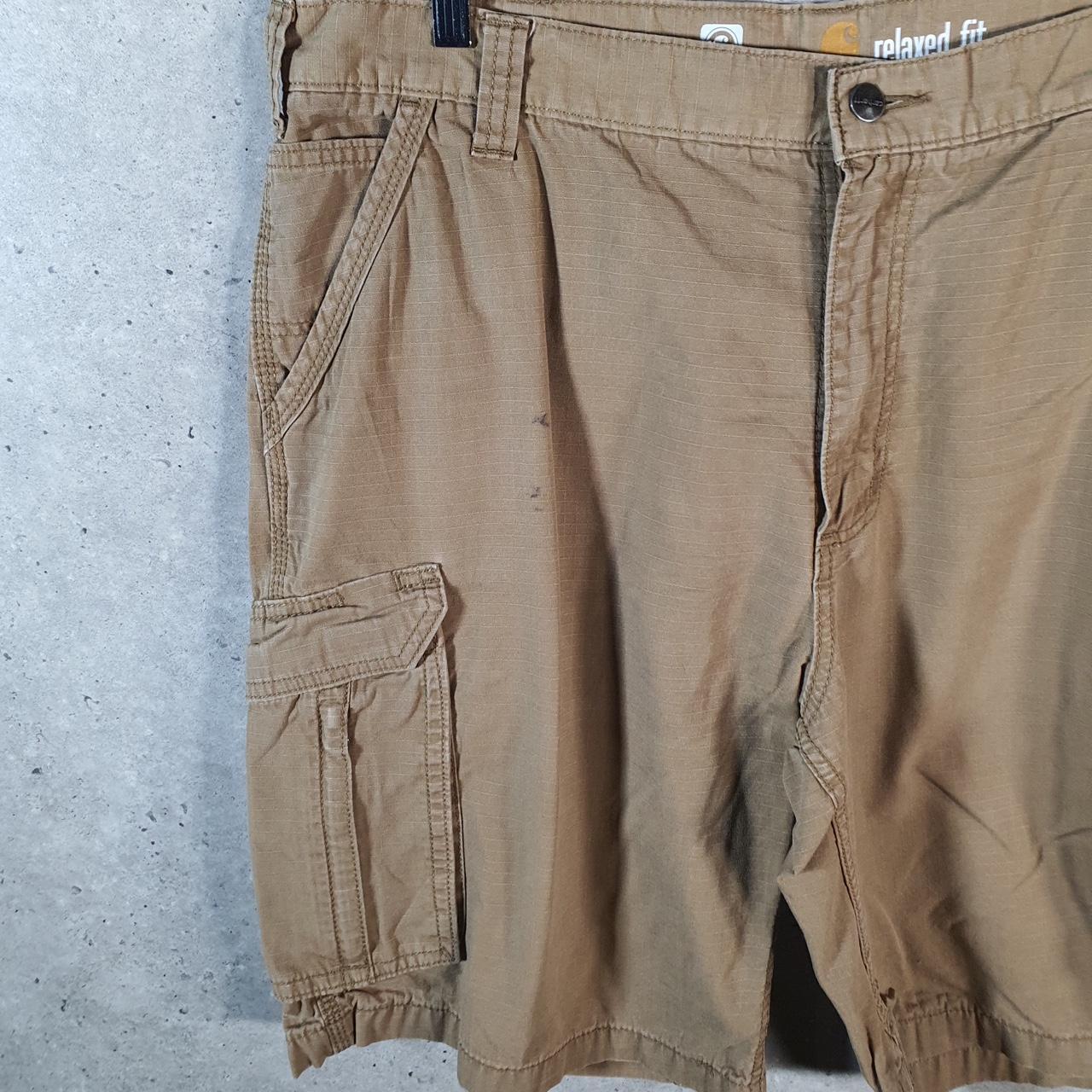 Vintage Carhartt Baggy Carpenter Shorts Jorts Cargo Men’s W40 Brown Relaxed Fit Workwear A4715