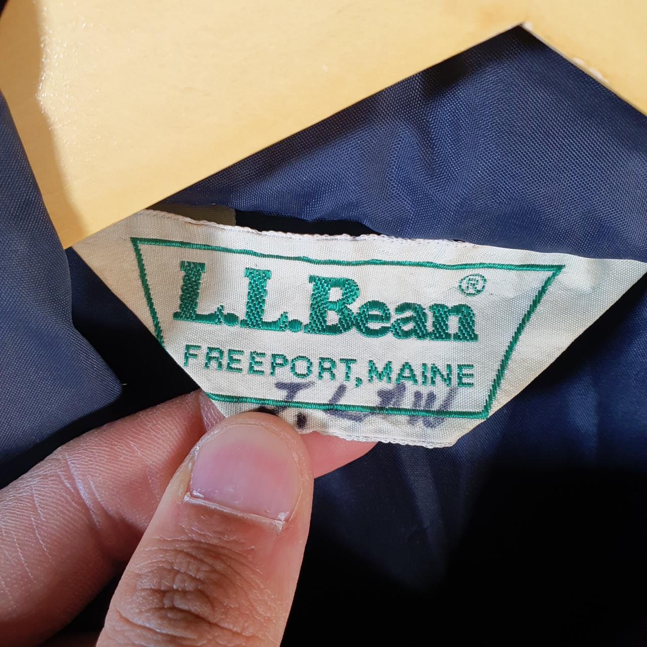 Vintage L.L. Bean Outdoors Nylon Jacket Mens Large Navy Blue Full Zip Waterproof