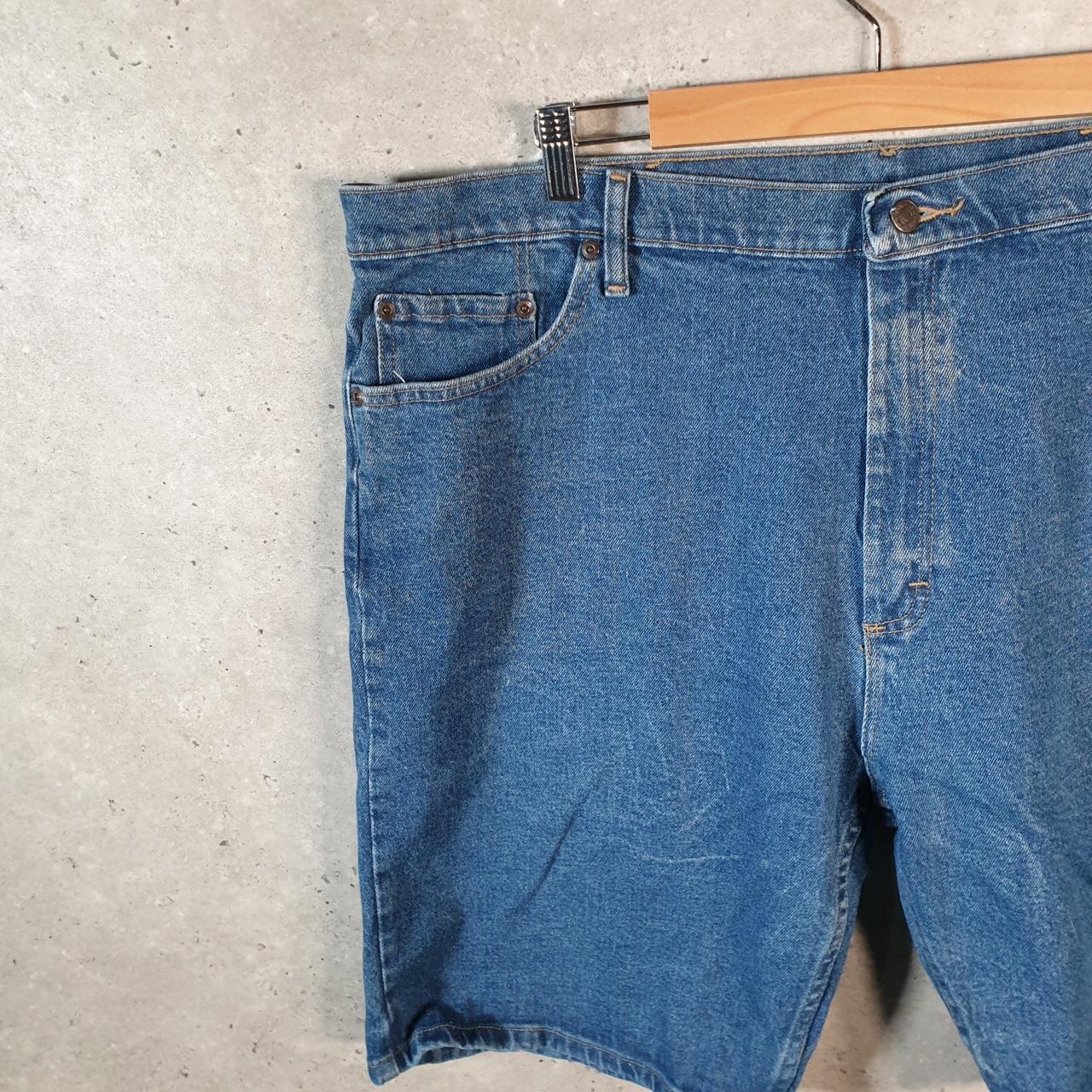 Vintage Wrangler Denim Shorts Jorts Cargo Men’s W42 Blue Baggy Cotton