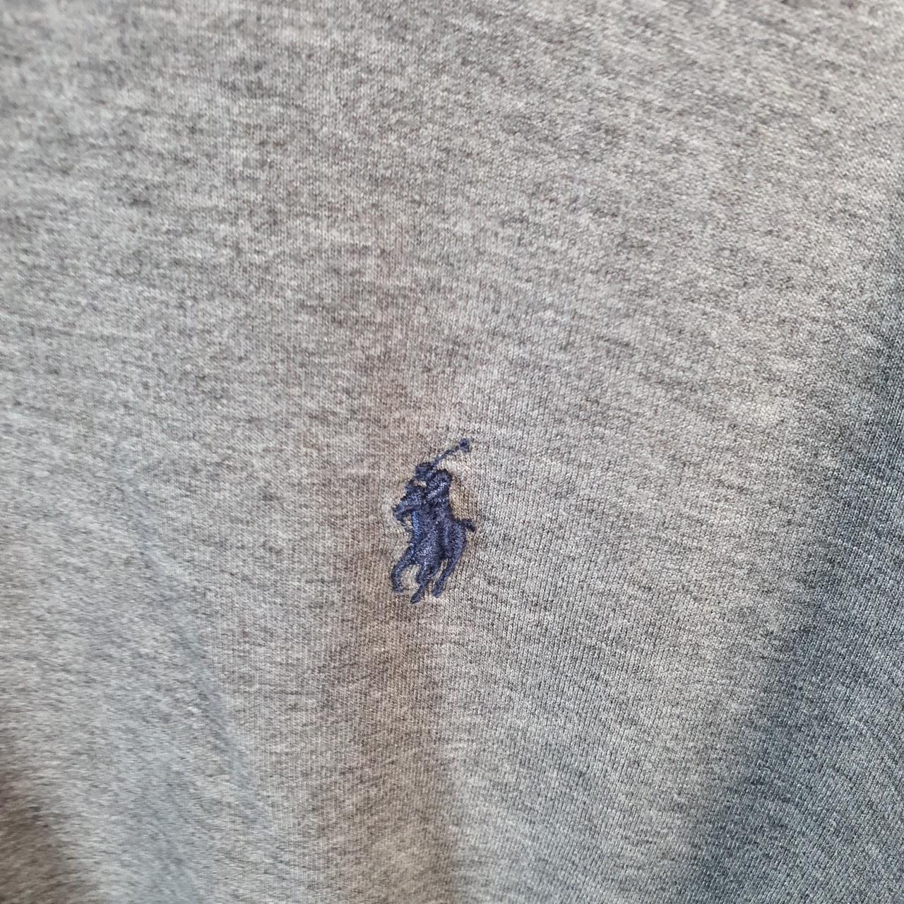 Vintage Ralph Lauren Polo Sweatshirt Men’s Large Grey Cotton 1/4 Zip Pony