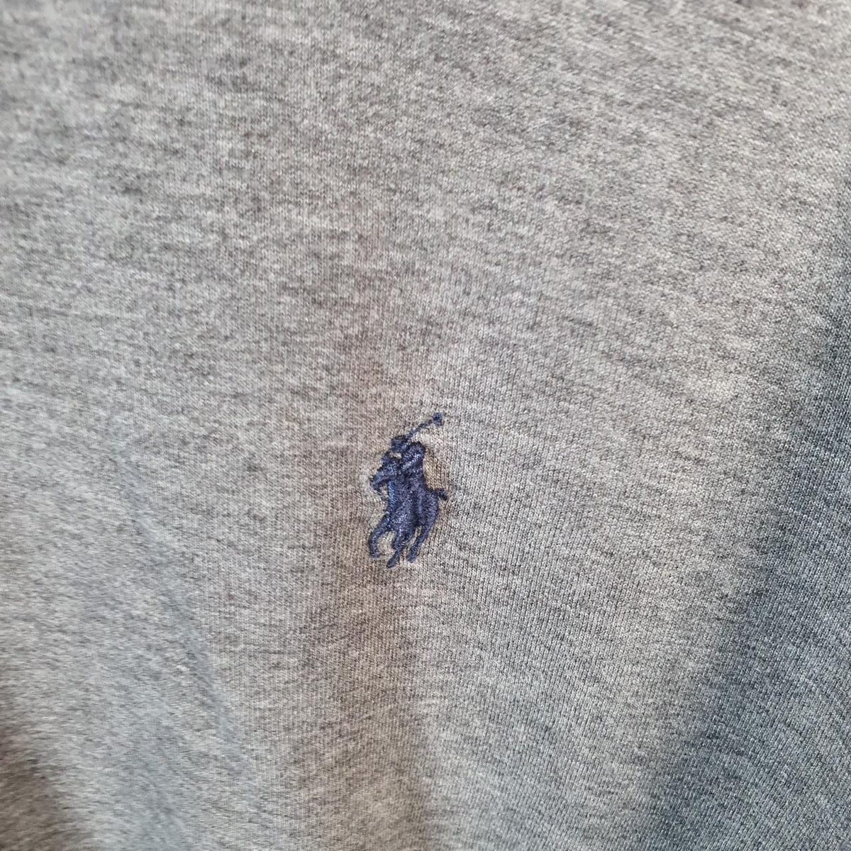 Vintage Ralph Lauren Polo Sweatshirt Men’s Large Grey Cotton 1/4 Zip Pony