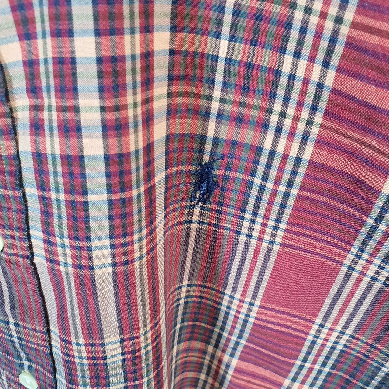Vintage Ralph Lauren Button Down Shirt Men’s Large Checkered Classic Fit Pony Cotton