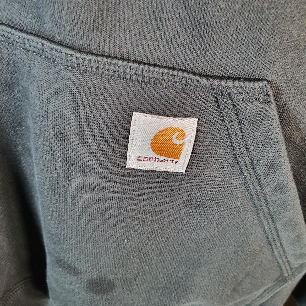 Vintage Carhartt Rain Defender Hoodie Men’s Large Black 1/4 Zip Pullover Blank USA Loose Fit