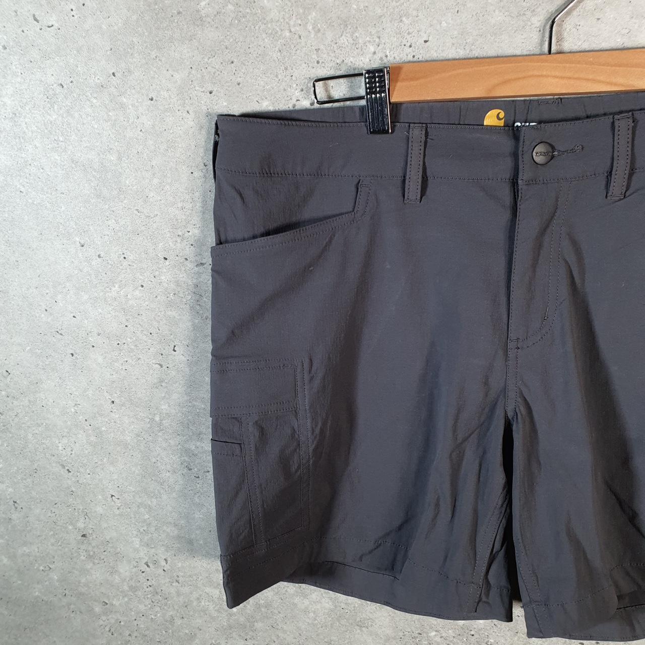 Vintage Carhartt Baggy Carpenter Shorts Jorts Cargo Womens W36 Grey Straight Fit Workwear Big Fish Vintage