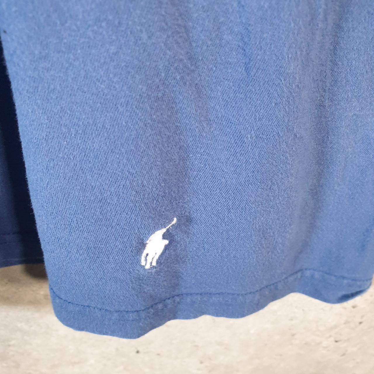 Vintage Ralph Lauren Polo T Shirt Men’s Medium Blue Embroidered Classic Fit Pony C9059