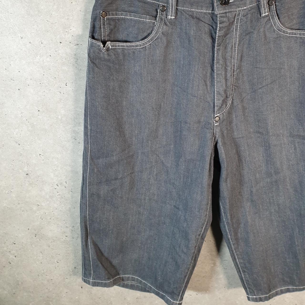 Vintage Sean John Baggy Y2K Hip Hop Jeans Shorts Jorts Mens W36 Grey Denim USA Big Fish Vintage