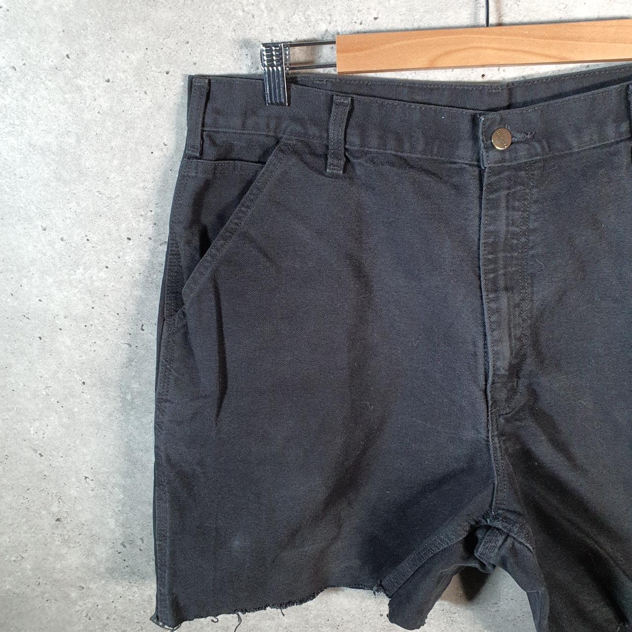 Vintage Carhartt Baggy Carpenter Shorts Jorts Cargo Men’s W38 Black Loose Fit Workwear A4879